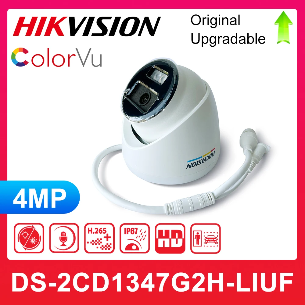 Hikvision DS-2CD1347G2H-LIUF sostituisci DS-2CD1347G2-LUF 4MP ColorVu con telecamera di rete a torretta fissa a luce ibrida intelligente