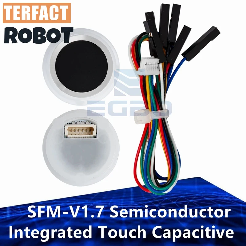 

Модуль сенсорного считывателя отпечатков пальцев SFM-V1.7 на полупроводниковой технологии с емкостным сенсором, функцией сбора и идентификации данных, связь по UART