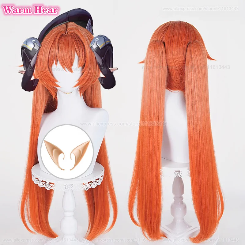 

Anime Synthetic Hair Orphie Long 80cm Mixed Orange Double Ponytail Cosplay Anime Wig Heat Resistant Hair Halloween Party Wigs