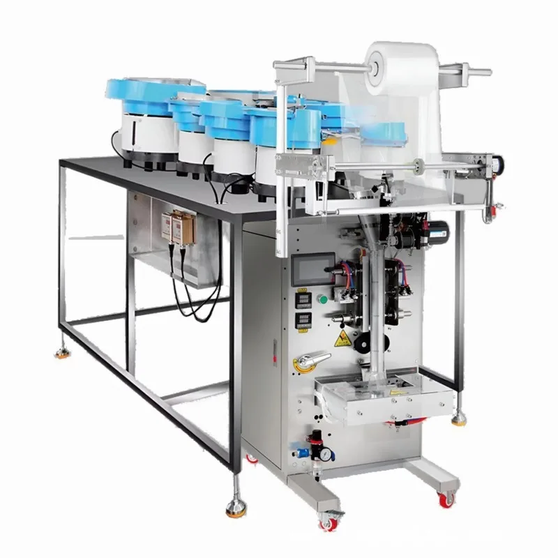 

Automatic hardware screw counting packaging machine, particle button point weighing packaging machine