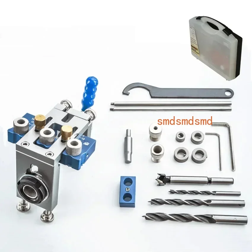 Quick Release Dowel Jig Pocket Hole Jig 8mm 10mm 15mm Drill Guide Locator for Wood Board Splicing Woodworking Tools  Aluminum