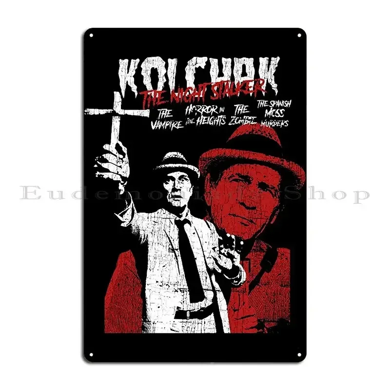 Kolchak The Tv Night Stalker Metal Plaque Rusty Custom Cinema Party Pub Tin Sign Poster
