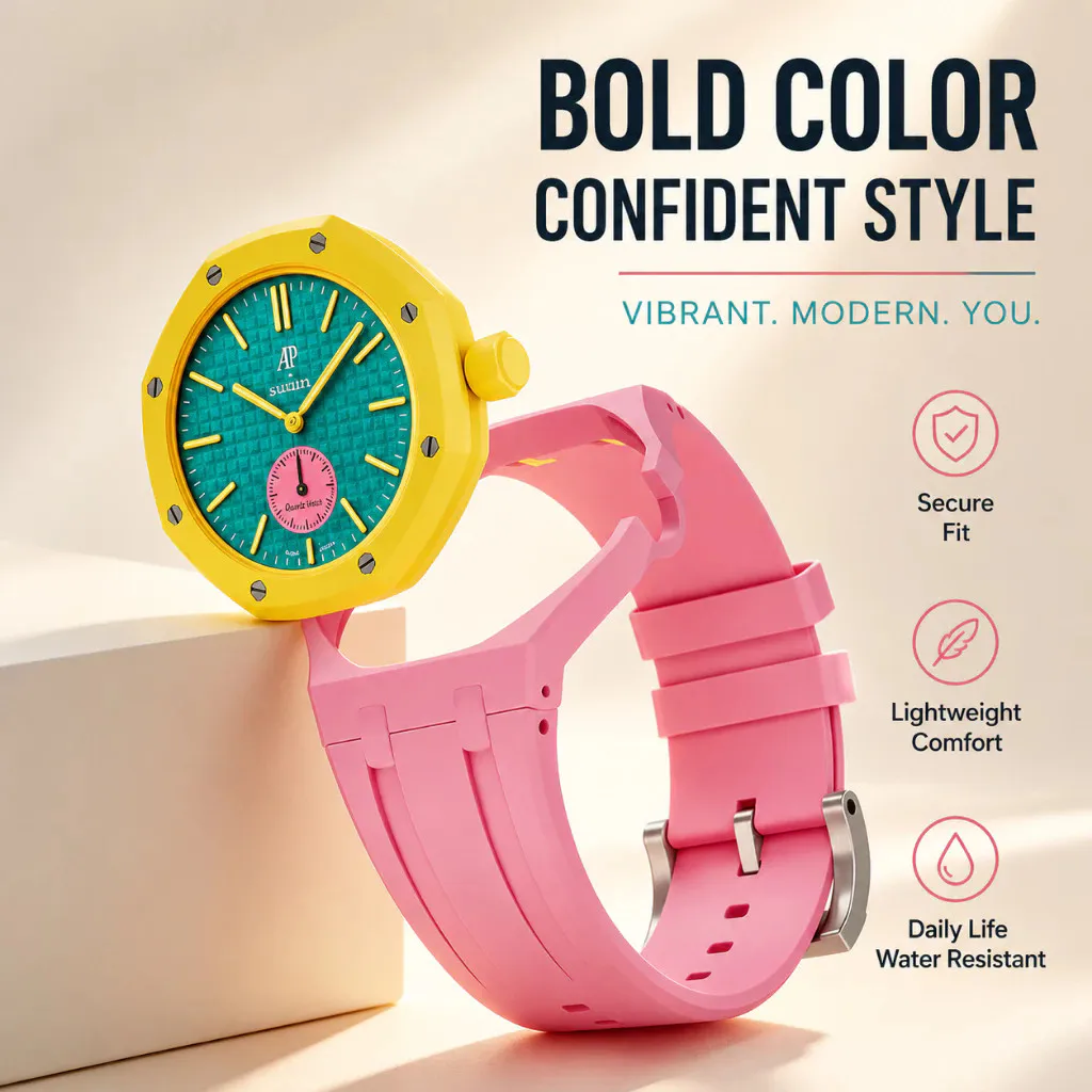 PC Case+Silicone Strap Band for Swatch X AP Royal Pop watchband Pocket Watch Changer To Wristwatch Integrated Modification