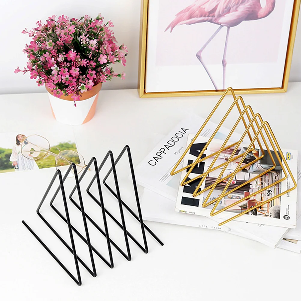 

Stable Iron Book Ends Black Anti-Slip Design Bookshelf Organizer for Files Magazines Home School Office Decoration