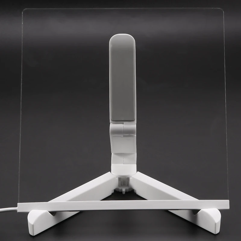 LED akrylowe światło tablica ogłoszeń USB świecąca notatka tablica do pisania ze wspornikiem prezent dla dzieci, 20x20cm