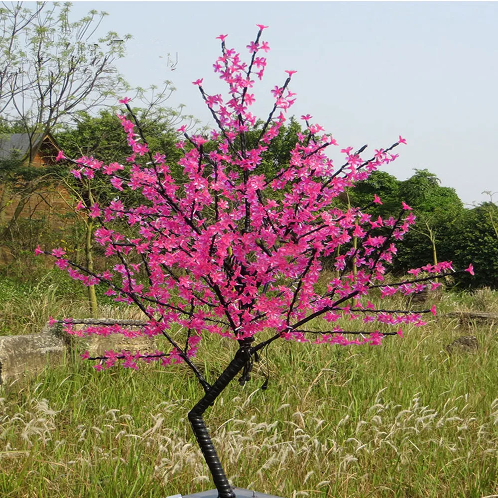 Cherry Blossom Tree Light, LED Bulbs, Rainproof Outdoor Usage, 7 Colors, 2m Height, 110, 220VAC, 1152Pcs, New