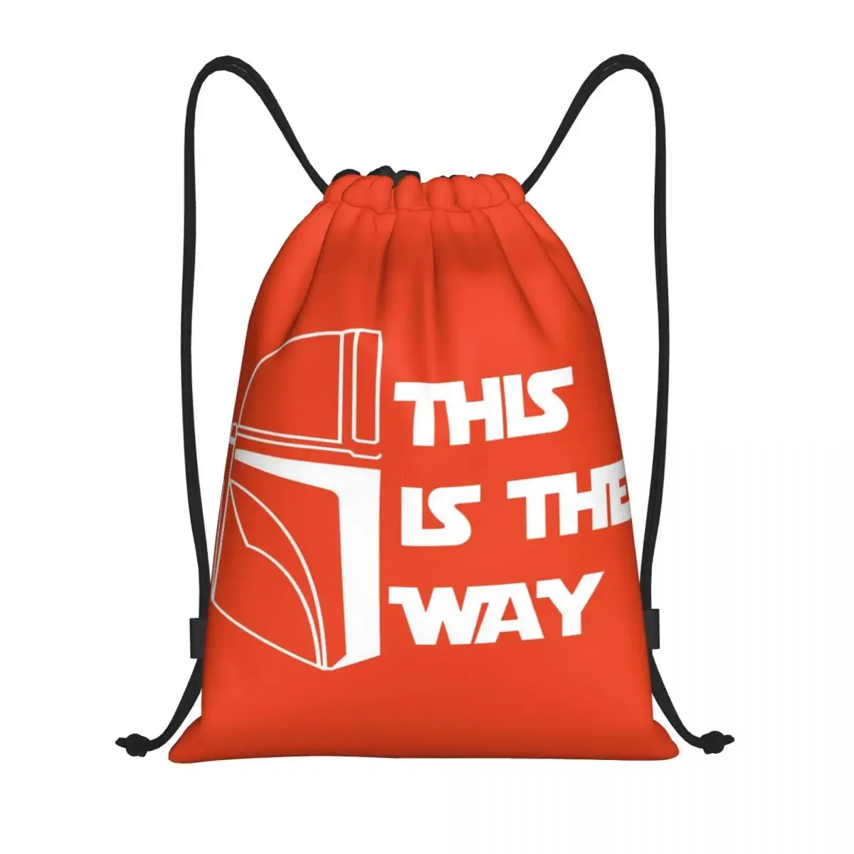 TV Show Film Drawstring Backpack Women Men Sport Gym Sackpack Portable This Is The Way Training Bag Sack