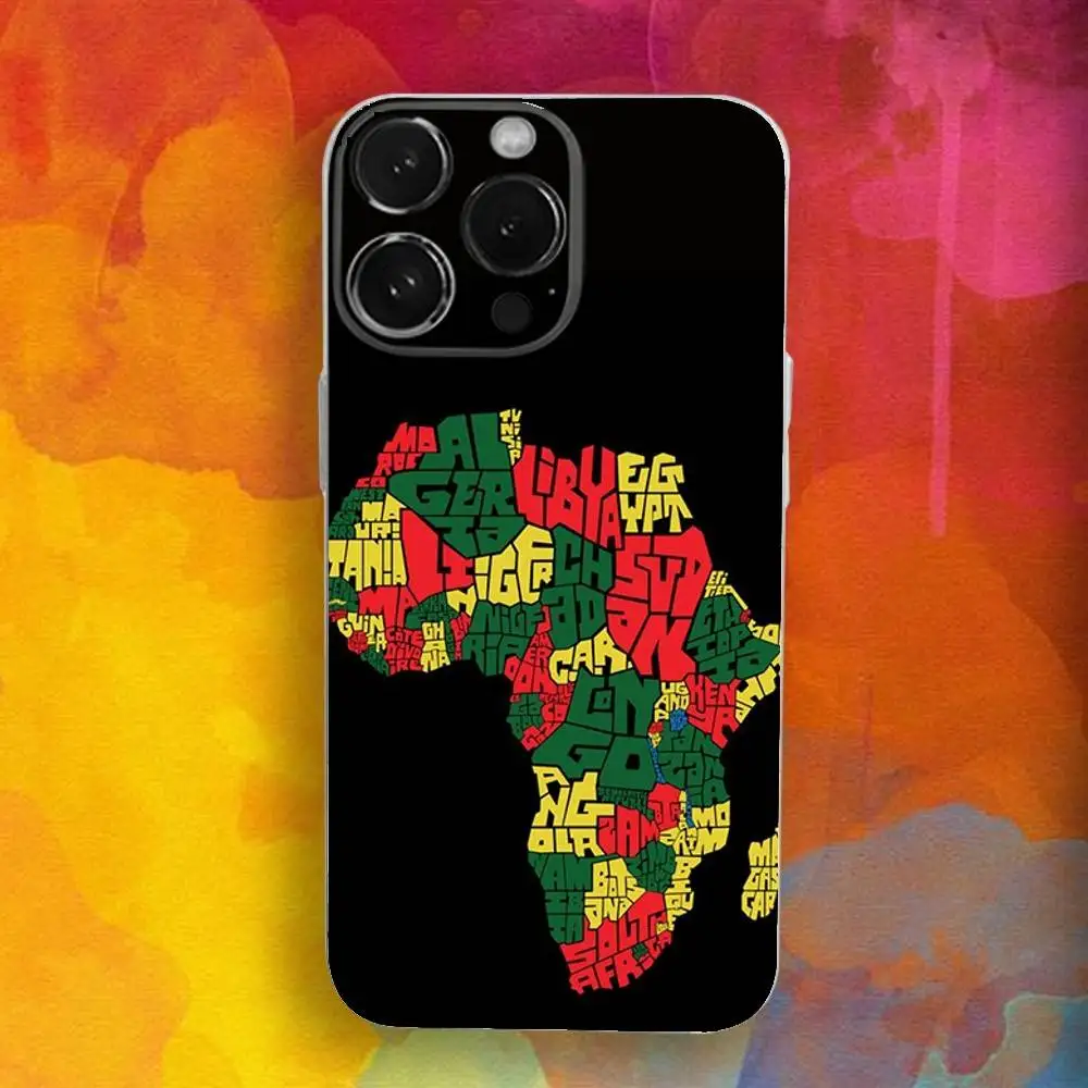 حافظة هاتف خريطة أفريقيا Geogra لهواتف iPhone 16,se4,15,14,13,12,11 Plus,Pro,Max,XR,XS,X,Plus,SE,غطاء ناعم شفاف صغير #6