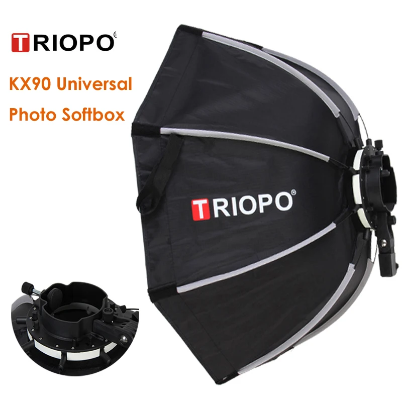 Triopo KX90 Speedlite Outdoor Octagon Umbrella Universal Mount Flash Softbox for Yongnuo YN560IV 568 Godox AD200 V1 Photography