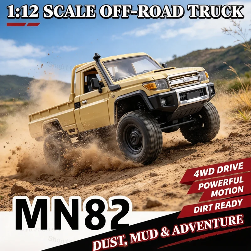 Outdoor Adventure Birthday Party - شاحنة MN82 RC Crawler بمقياس 1/12،