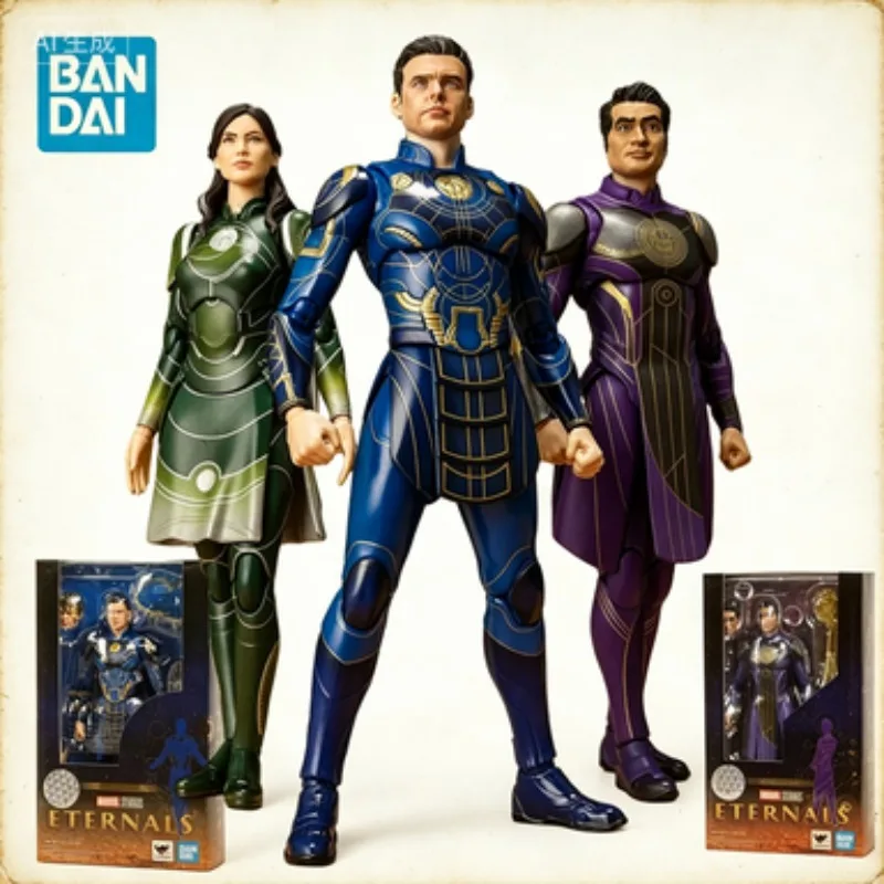 

Коллекционная фигурка Bandai SHF Eternals Серси, Кинго, Икарис с подвижными суставами для мальчиков, в оригинальной упаковке