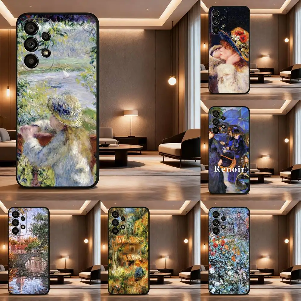 

R-Renoir Phone Case Soft black protective case for Samsung Galaxy A32, A10, A71, A11, A12, A13, A31, Note 10, 9, 8, etc.