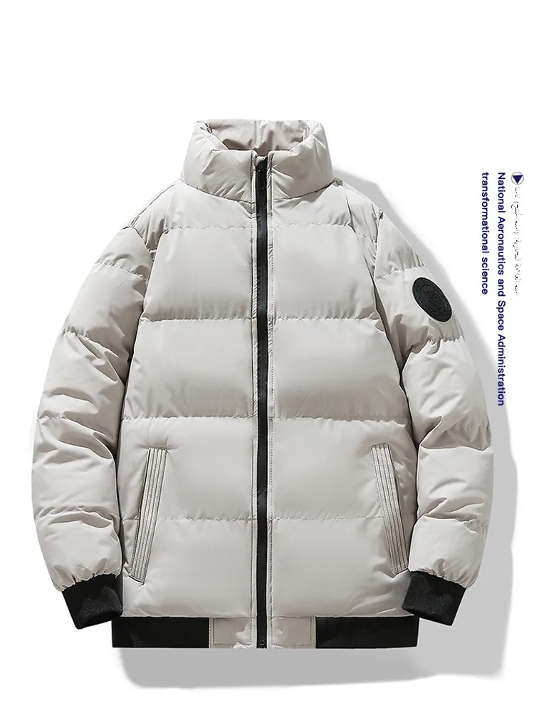 

Мужская теплая хлопковая куртка Collaboration Thiened Winter Faion, верхняя одежда из полиэстера с длинной молнией-молнией Cl...