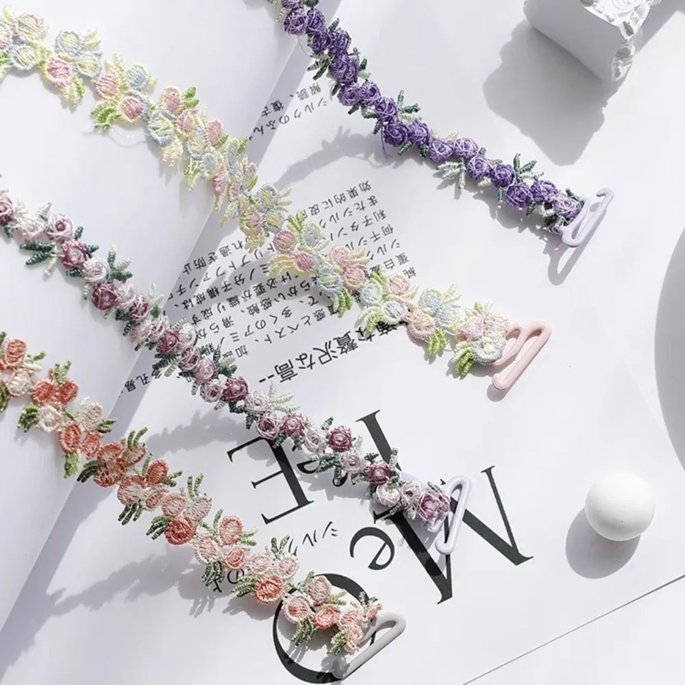 New Removable Floral Bra Straps Anti-slip Adjustable Lingerie Strap Belt Flower Elastic Shoulder Straps Wedding Party Dress