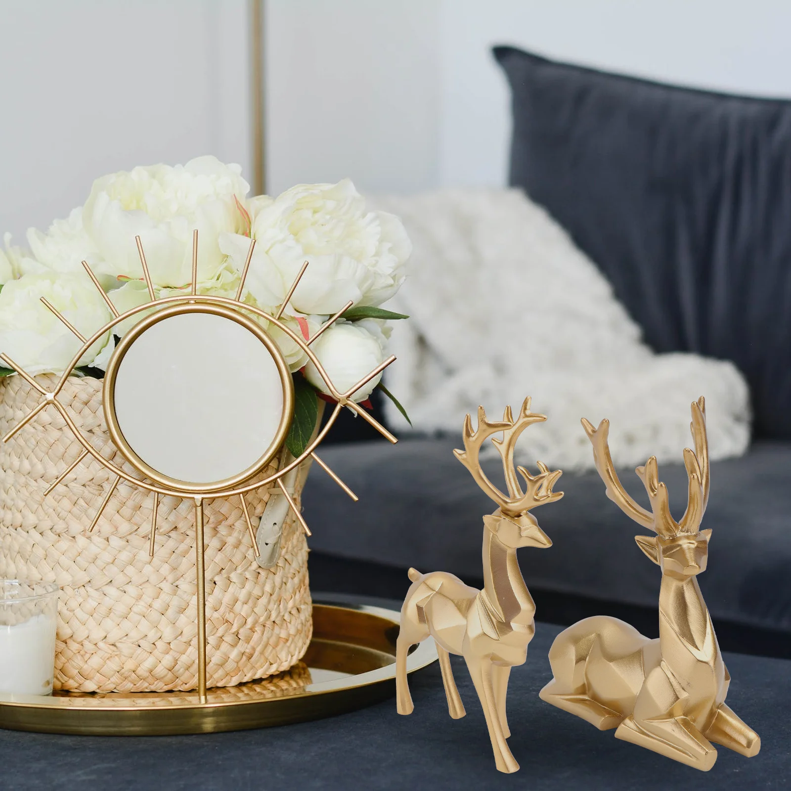 

1Pair Premium Material Elk Decoration Festive Home Ornaments Memorable Christmastime Fun Gift Choice Elk Ornament