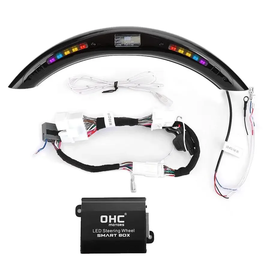 Car Auto Steering Wheel LED Display with Intellignet Module Kit Universal Accessory for LED Performance Steering Wheel