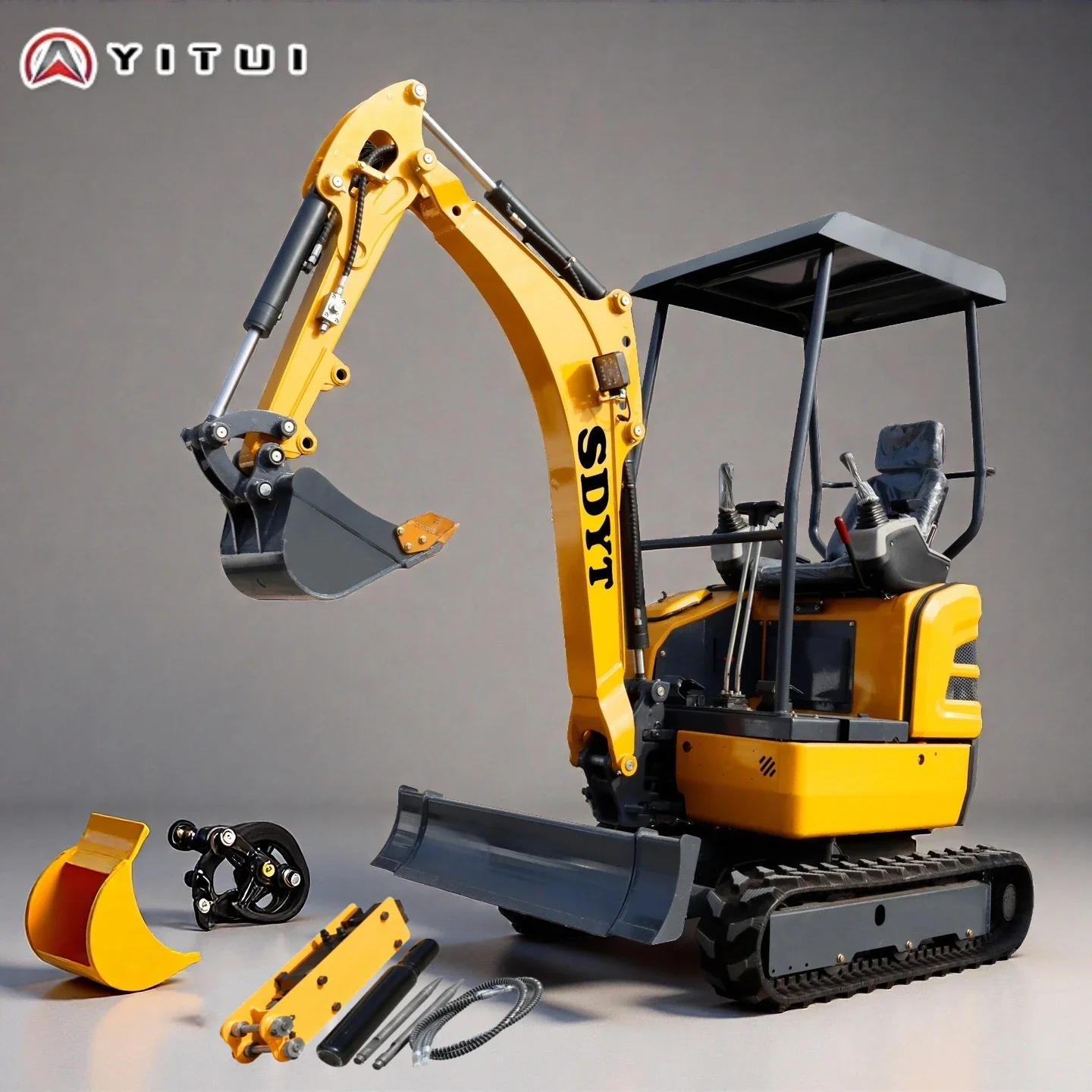 Mini Escavadeira Compacta de 2,6 Ton Diesel Euro 5 Rops Safety Ce para Mini Escavadeira Familiar Fazenda Personalizada