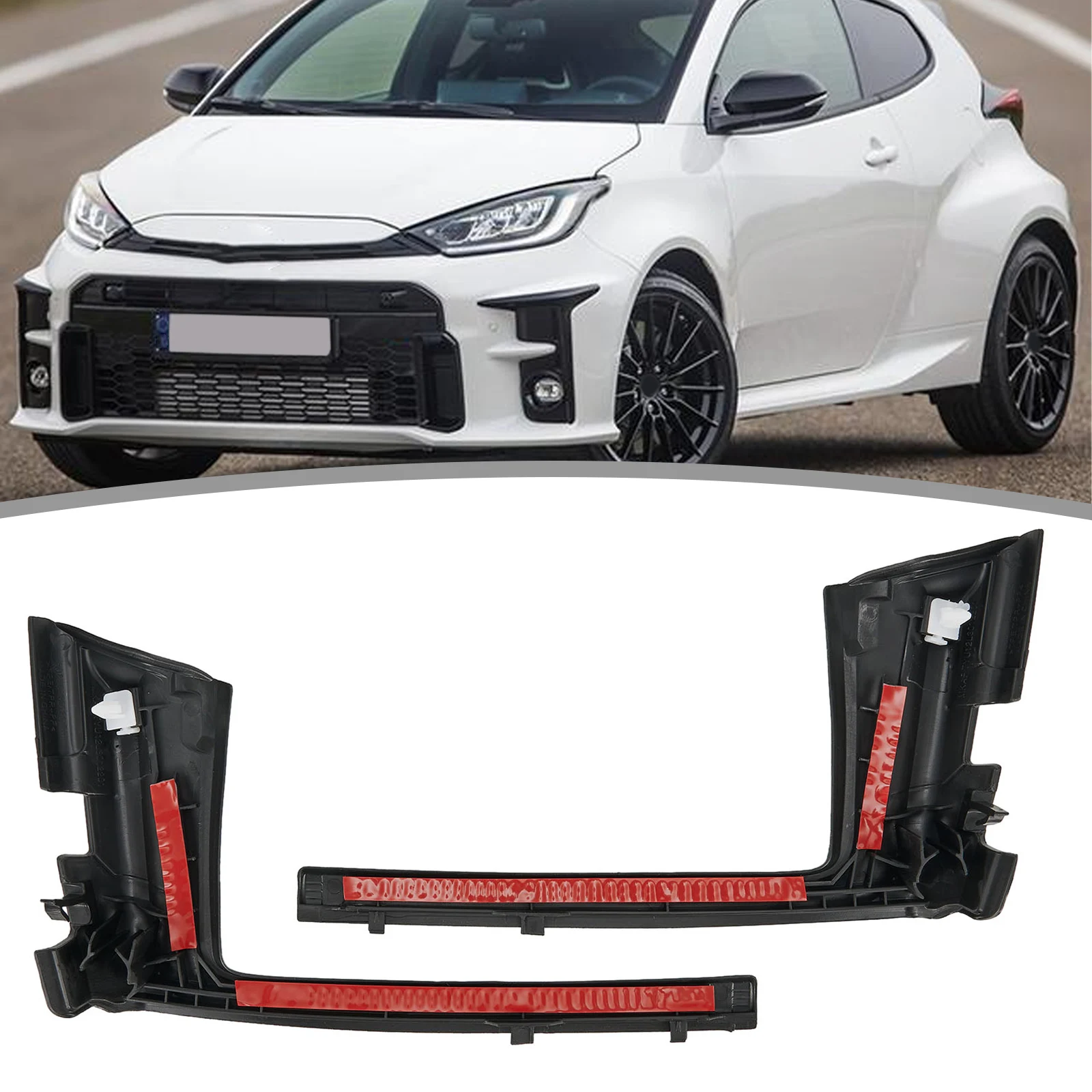 Car Front Windshield Wiper Side Trim Cover Water Deflector Cowl Plates 53867-52090 53866-52090 For Toyota For Yaris 2012 - 2015