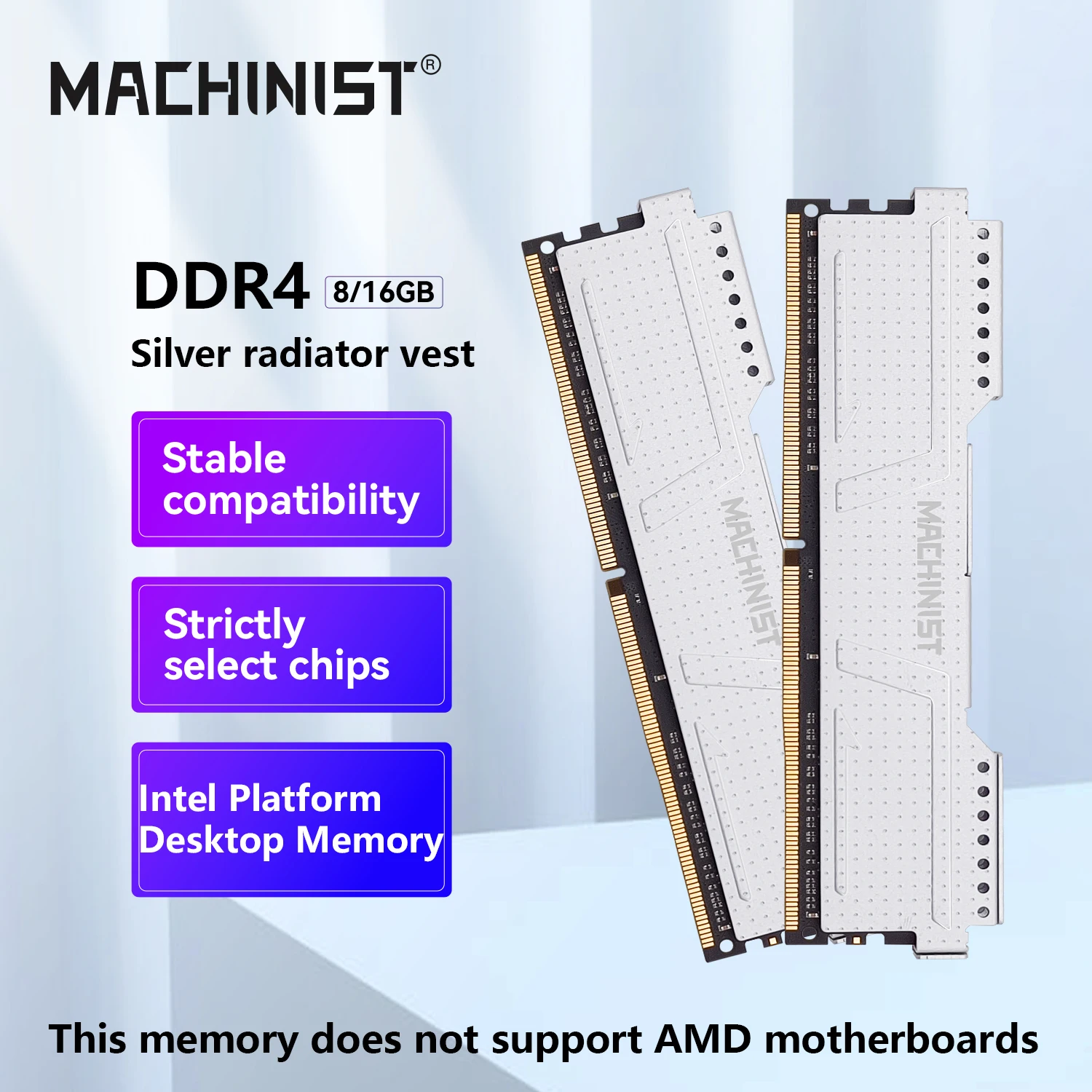 MACHINIST 16GB 8GB 2133HMz 2666HMz 3200HMz DDR4 Desktop Memory with Heat Sink DDR4 RAM PC DIMM for all motherboards