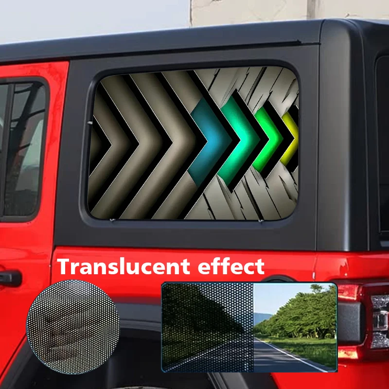 

Наклейка на боковое окно из двух частей с односторонней видимостью для лучшей конфиденциальности. Отображение нескольких шаблонов