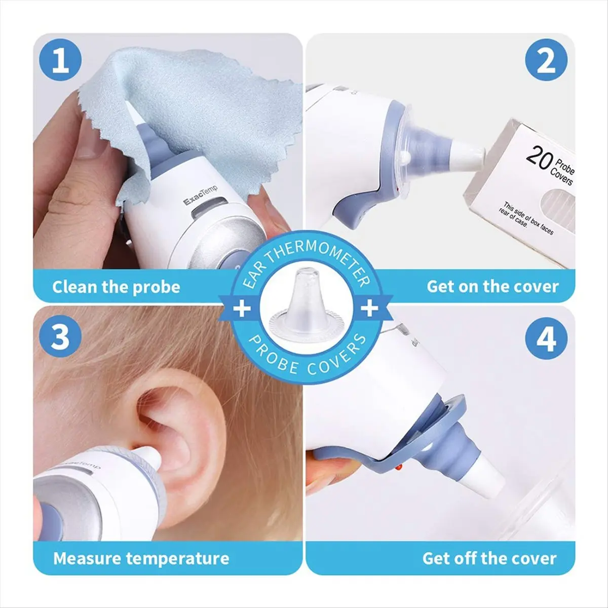 [NEW] 200pcs Ear Thermometer Probe Covers, for All Ear Covers, Lens Filters, Refill Caps