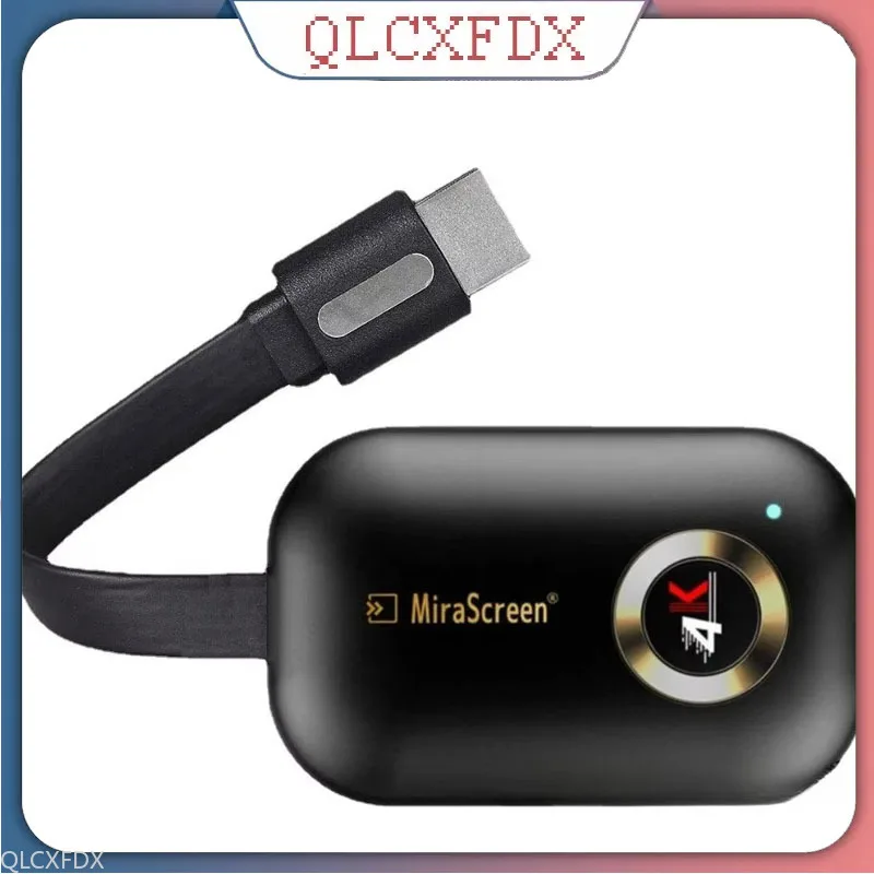 جهاز استقبال للتليفزيون متوافق مع HDMI عالي الدقة 4K/1080P Anycast Miracast MiraScreen DLNA Airplay WiFi جهاز استقبال للعرض دونغل يدعم Andriod