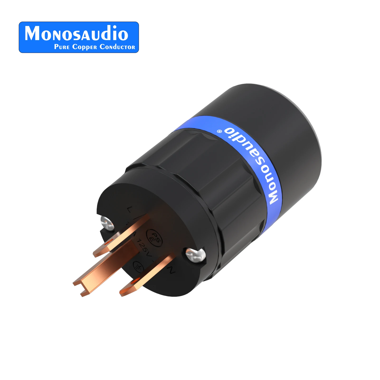 Monosaudio M/F104/105 Audio Power Plug 4N 99.998% Pure Copper Gold/Rhodium Plated US Version Hifi IEC C15 Female Connector