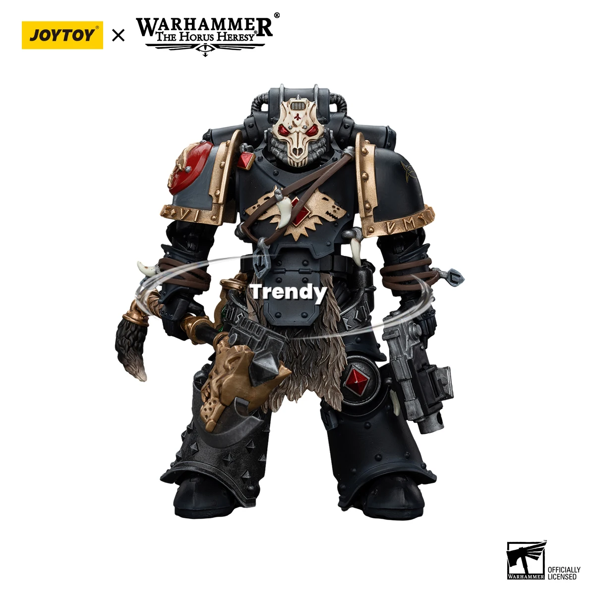 [Bens spot] JOYTOY Warhammer 1/18 Figuras de ação Lobos espaciais Pacote Deathsworn Deathsworn5PCS Modelo de brinquedo para presente menino