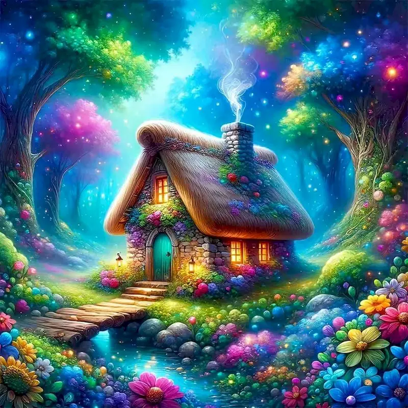 

GATYZTORY New Arrival Diamond Mosaic House Landscape DIY Diamond Painting River Embroidery Pumpkin Child Hobby