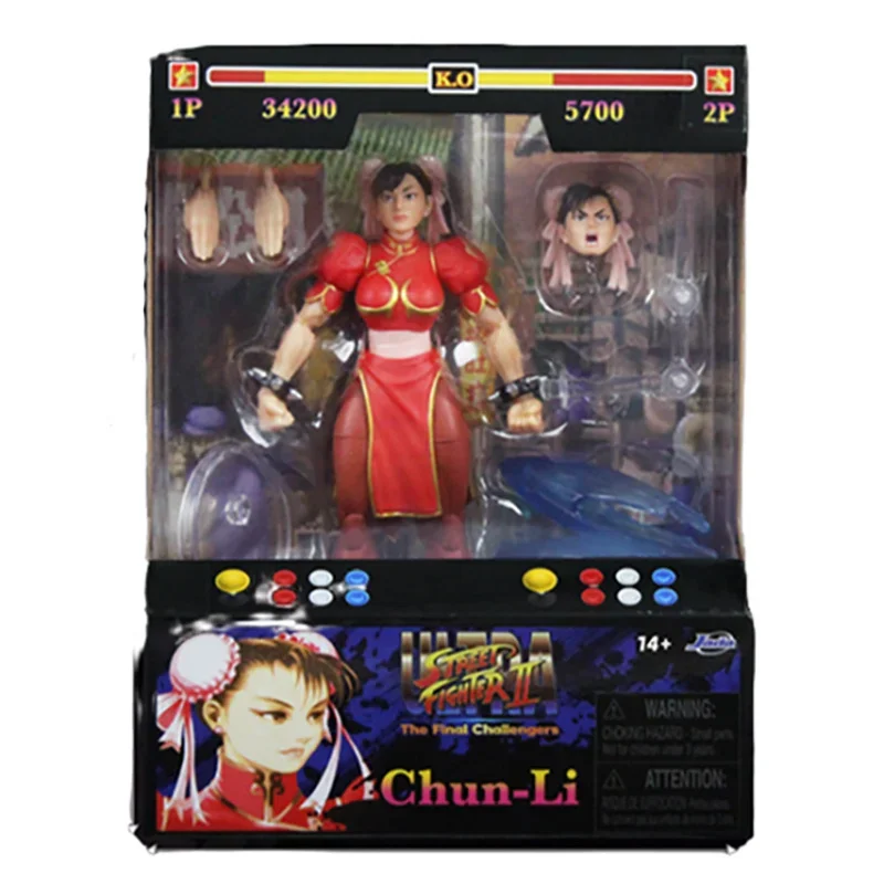 Street Fighter II Chun-li Ryu Ken Fei-Long Action Figure Toys Game Street Fighter Figuras Manga Figurine Model Gift for Children