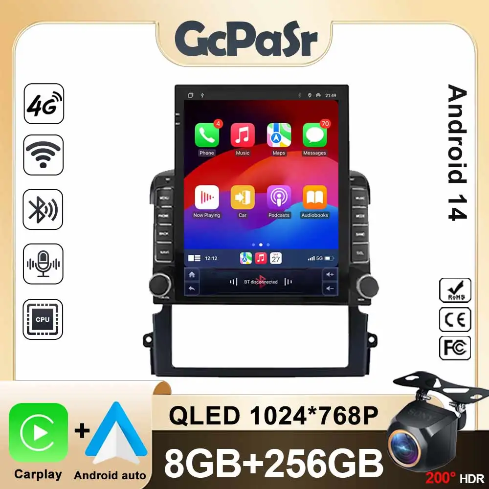 Android 14 For Kia Sorento BL 2002-2011 Car Radio Multimedia Navigation GPS CarPlay Stereo 2 Din Screen Head Unit