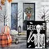 Halloween Welcome Garden Flag for Outside 12x18 Inch Halloween Skull Garden Flags Skeleton Horror Flag for Indoor House Outd jjp