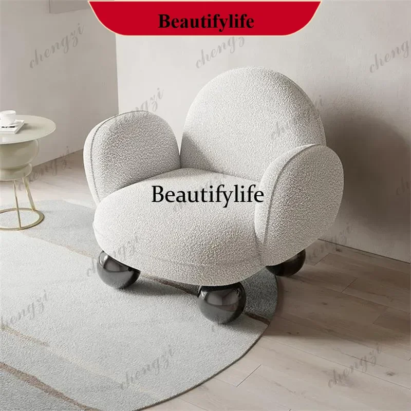 Modern simple living room single chair small apartment light luxury personalized single sofa chair balcony bedroom leisure chair