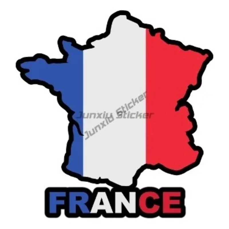

France Flag Map Car Sticker Bicycle Van Fridge Wall Decoration Accessories Decal