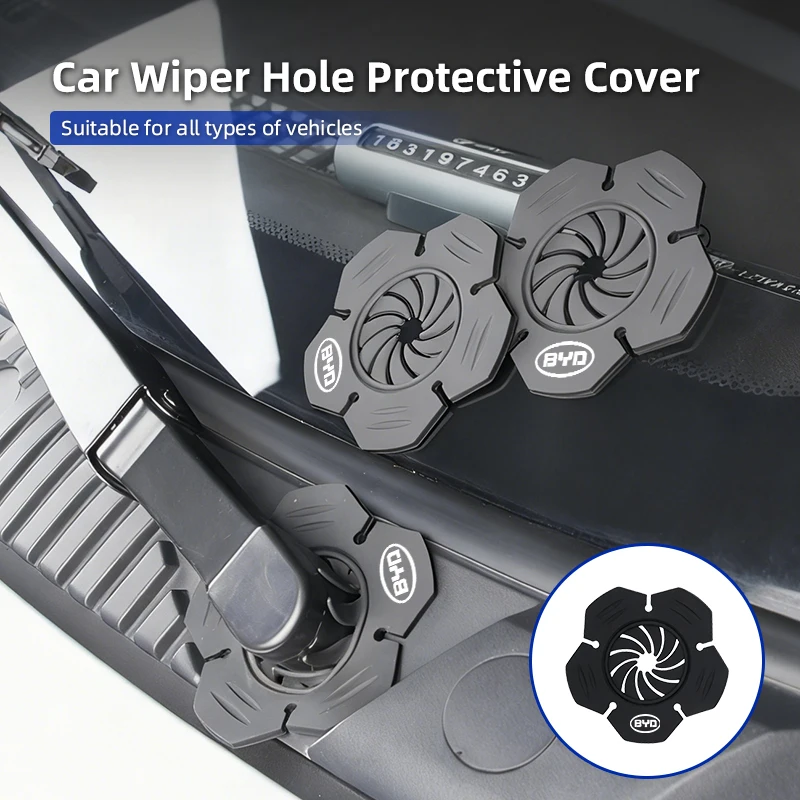 

2pcs Car Windshield Wiper Protector Cover Dustproof Covers Car Accessories For BYD M6 G3 G5 T3 13 F3 F0 S6 S7 E5 E6 Tang Song Qi