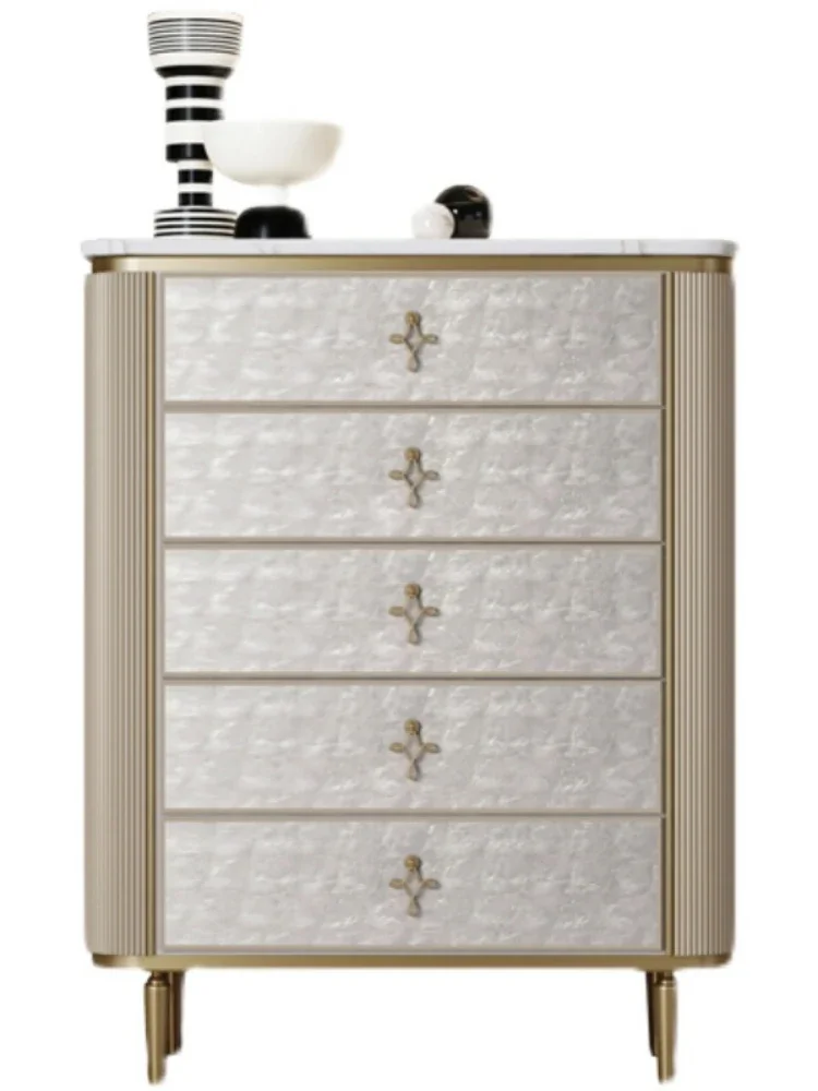 American light luxury chest of drawers, high-end solid wood storage cabinet