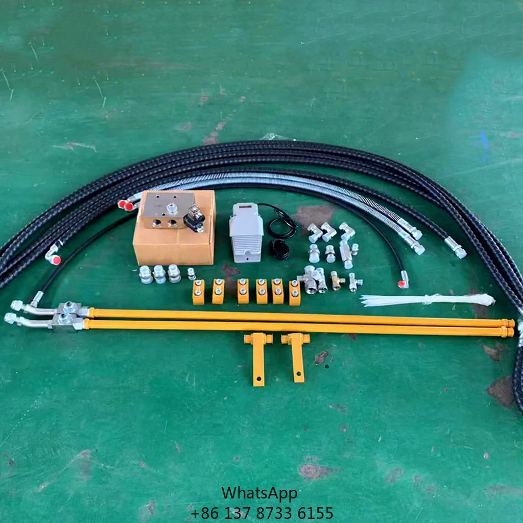 3CX 4CX 3DX 4DX Backhoe Loader Aux Pipe Lines Hydraulic Breaker Piping Kits With Flow Divider Valve