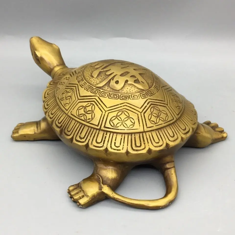Copper Lucky Longevity turtle Statue sea animal turtle Statue Office Home Decor Gift for Desk Ornament