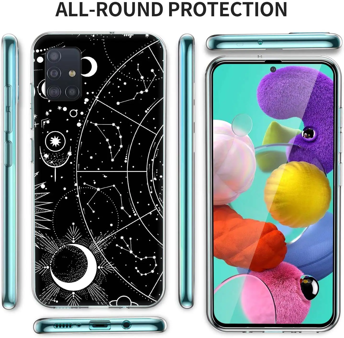 Starry Night Space Sky Soft Silicone Phone Case For Samsung Galaxy A50S A51 A70 A71 A41 A31 A21S A11 A10S A20E A30S A40 A6 A7 A8