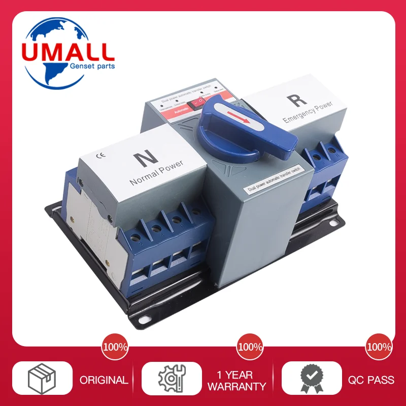 Universal 4P 63A 380V ATS Dual Power Automatic Transfer Switch Electrical Selector Switches diesel generator part