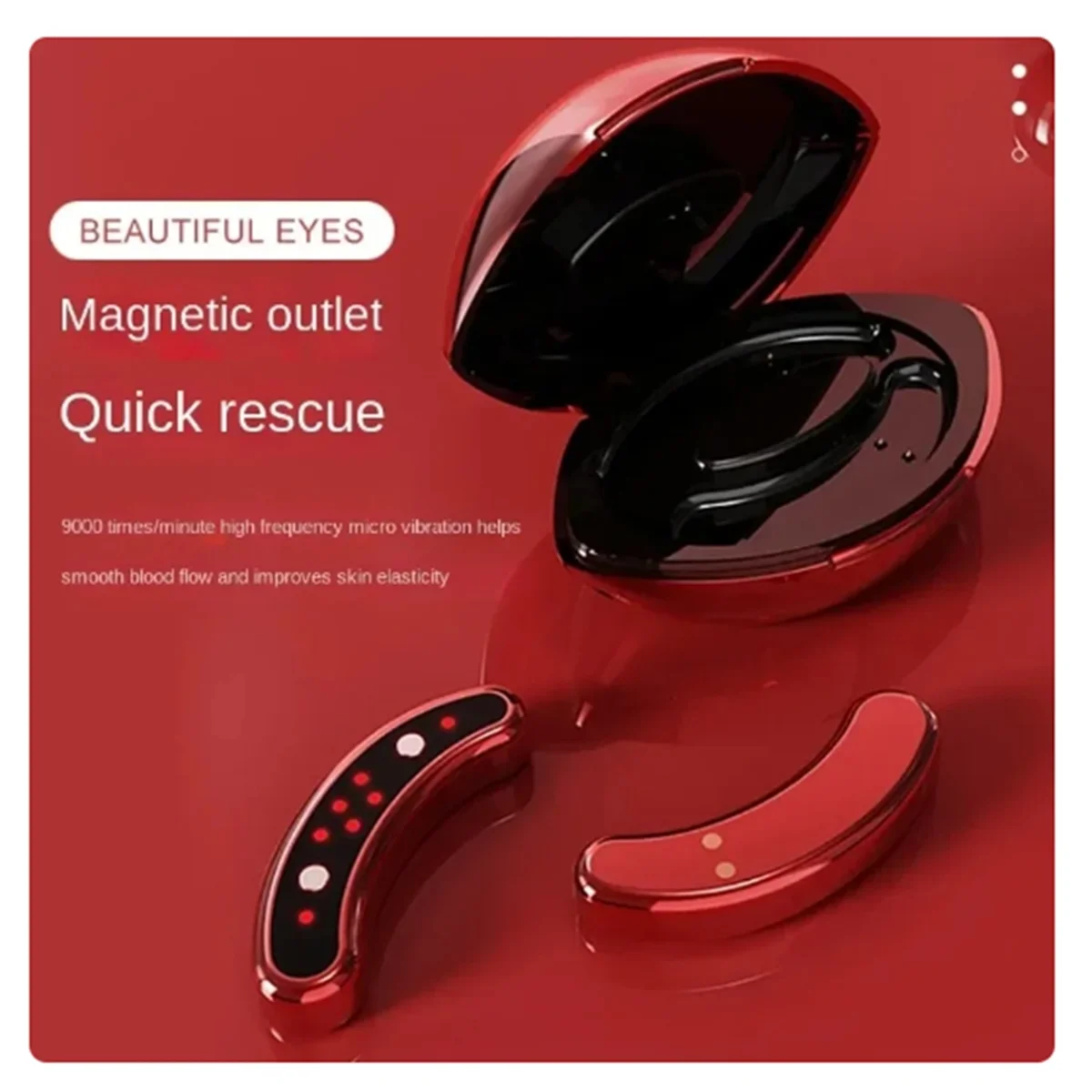 Mini dispositivo per la bellezza degli occhi EMS Micro-corrente Massaggiatore per occhi Anti invecchiamento Cerchio scuro Rimozione delle rughe Terapia di riscaldamento-caldo