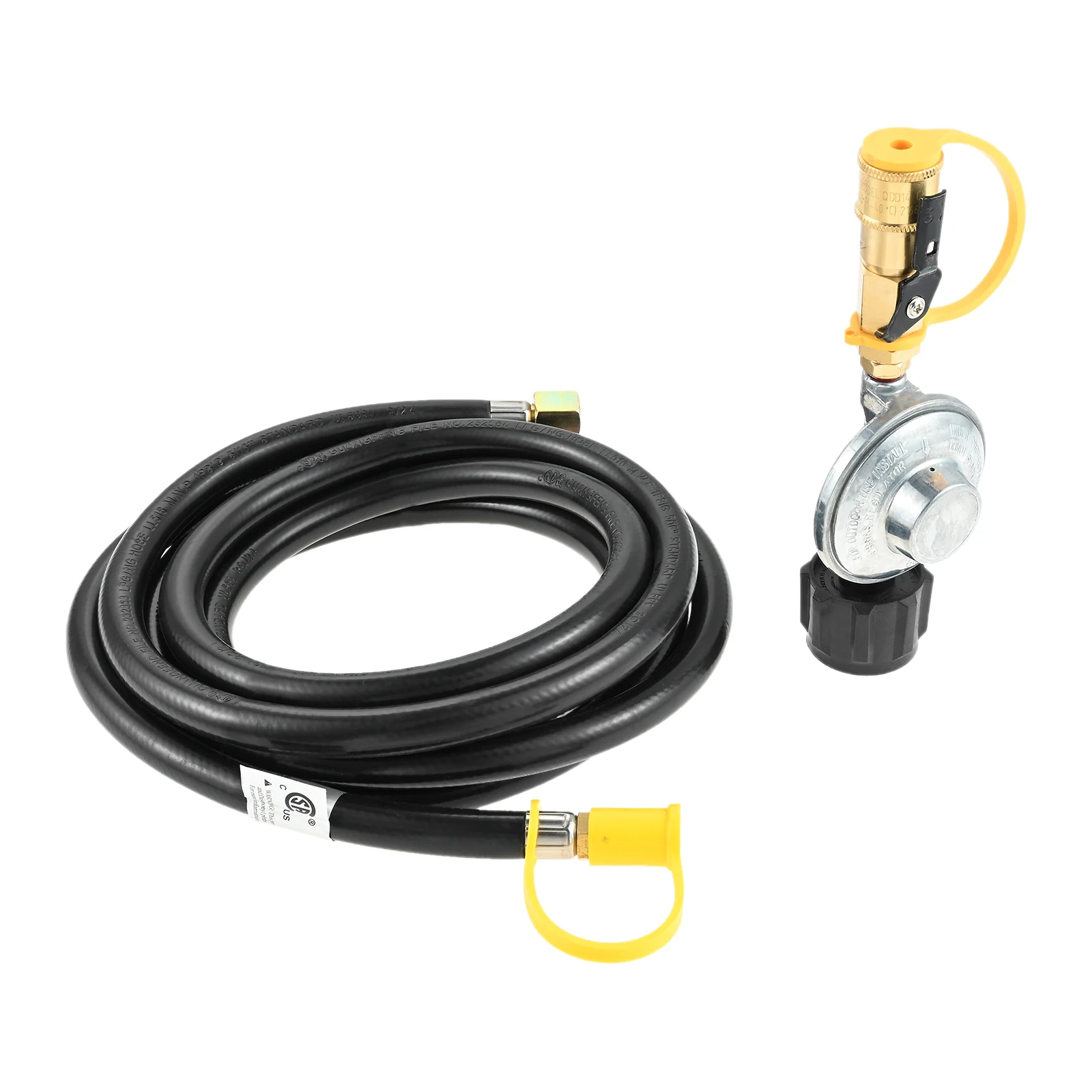 Propane Tank Regulator for 20lbs with 12FT Pipe 1/4Inch Quick Connect Valve 3/8