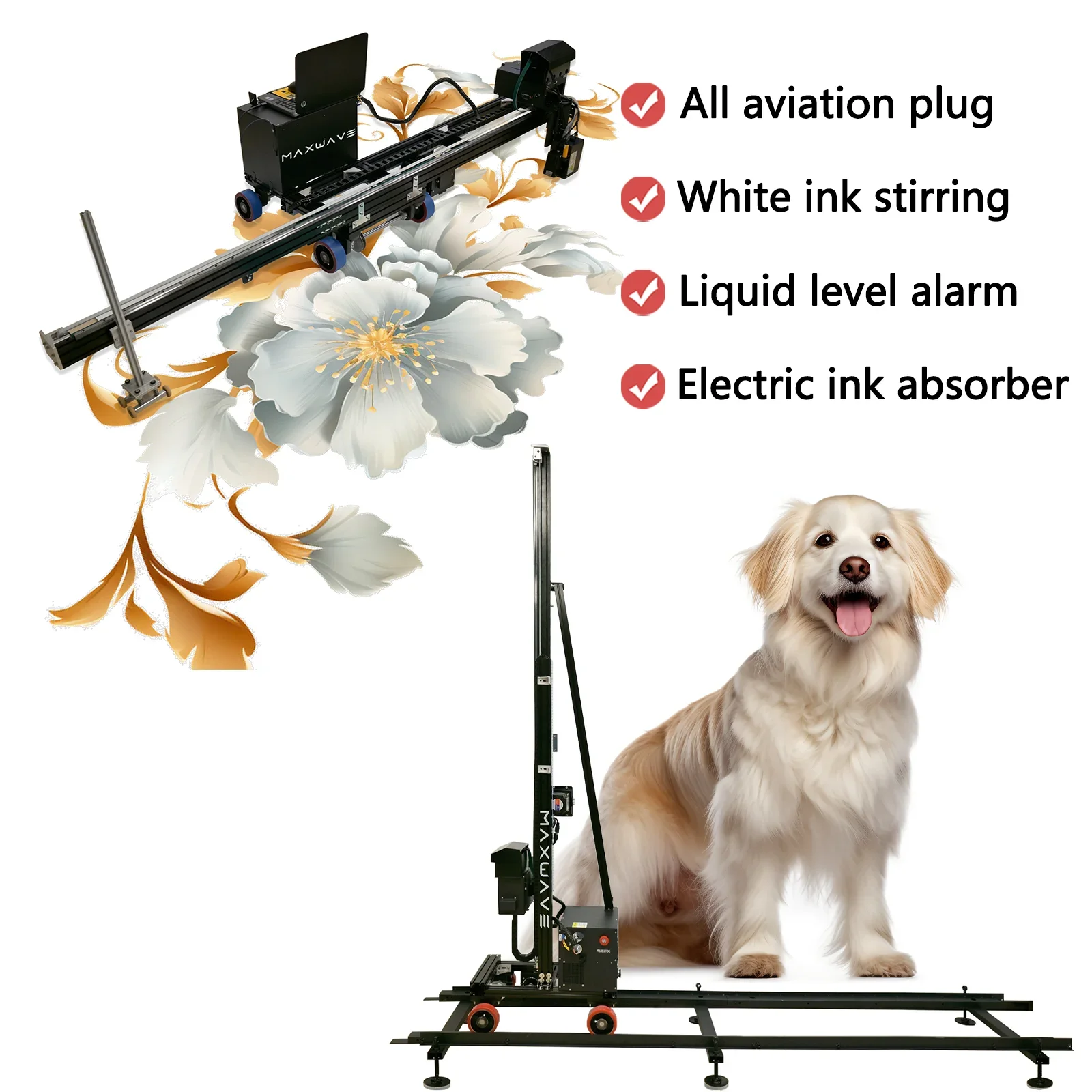 3D Vertical Inkjet Printer Wall Printer Direct Printing Machine Automatic Print on the Wallpaper