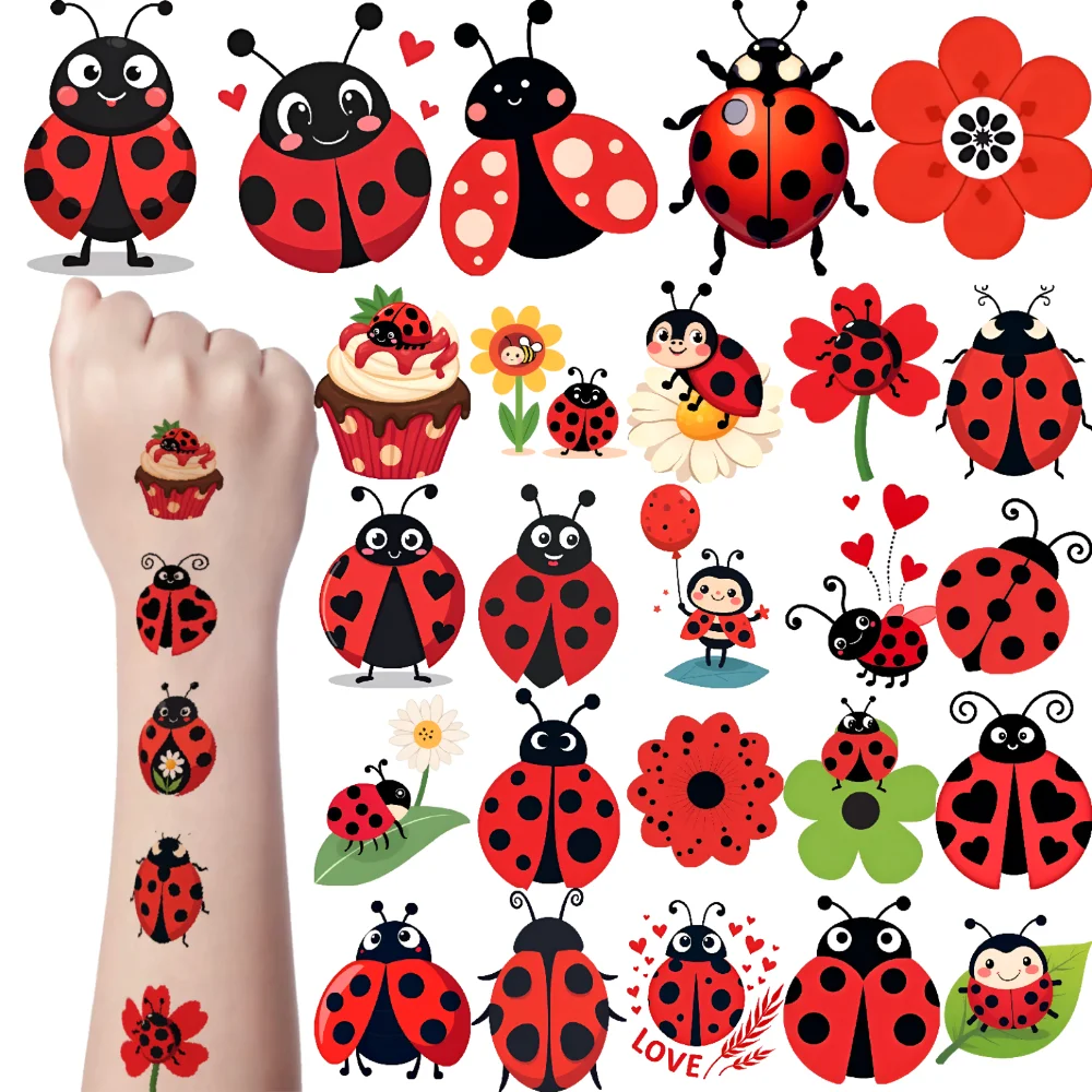 

63 шт., временные татуировки, милые наклейки, водонепроницаемые долговечные наклейки для тела, наклейки с насекомыми для рук, плеч, женщин