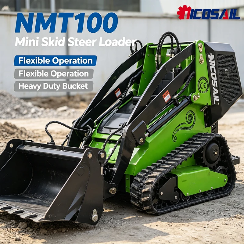 Infront 1000 CE&EPA Certified Mini Tracked Diesel Skid Steer Loader Most Powerful With Automatic Bucket Levelling