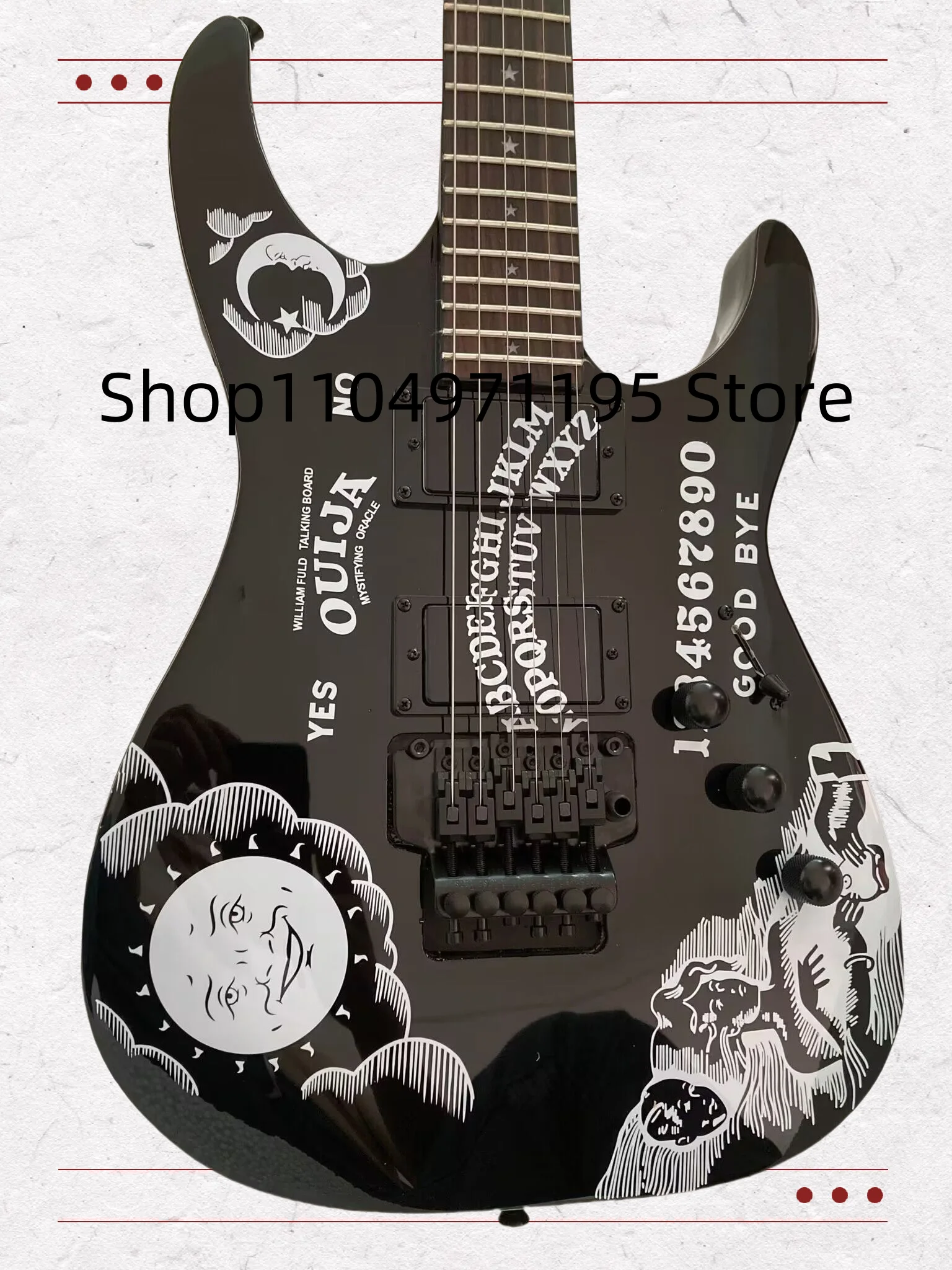 تسليم 25-35 يومًا) متجر ESP المخصص KH-2 Ouija Kirk Hammett Synthia Electric Guitar #2