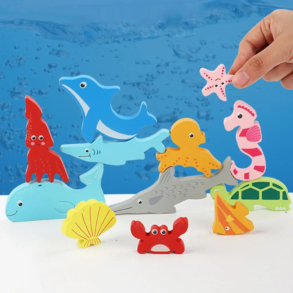 

Wood Puzzle Jigsaw Building Blocks Shape Pre- Learning Toy Gifts for Children Toddlers