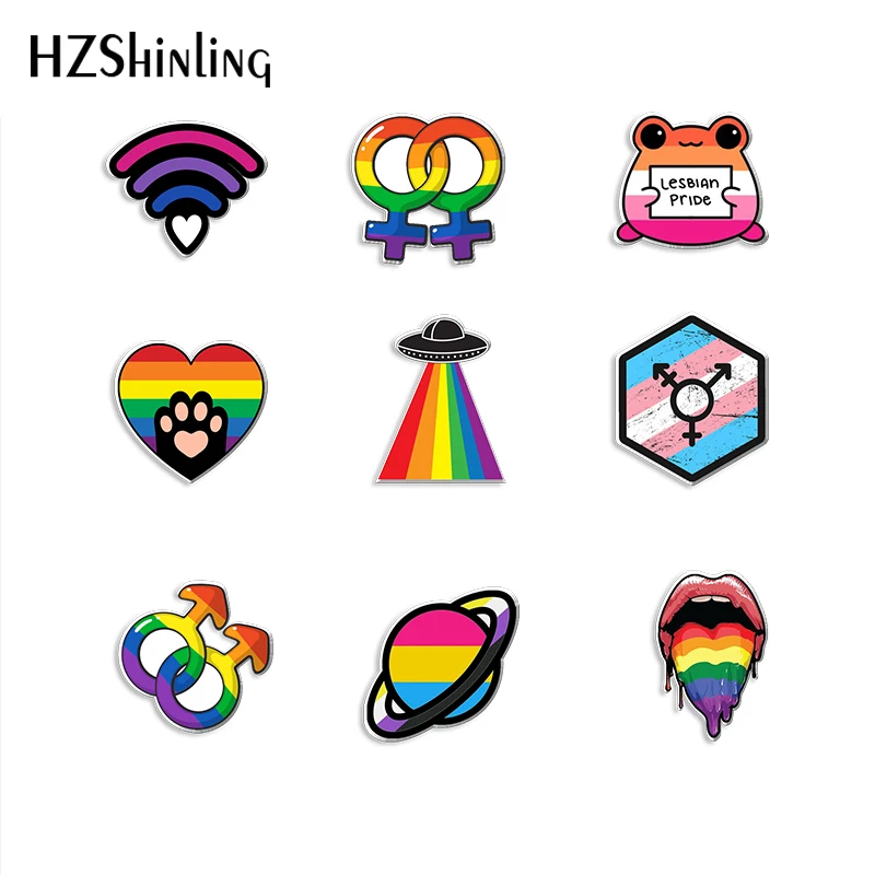 2023 New Arrival Fashion Lesbians Gay Bisexuals Transgender Things Graffiti Handmade Acrylic Badge Epoxy Acrylic Brooch Pins