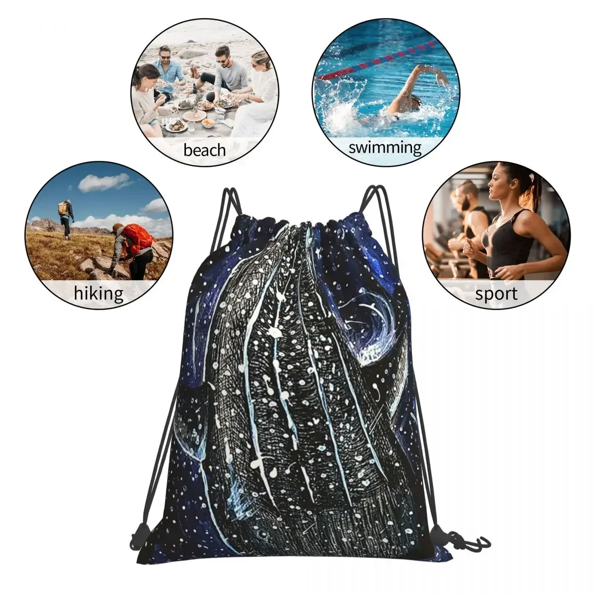 Multi-função Drawstring Bags, Bundle Pocket, Storage Bag, Bookbag para estudantes de viagens, tão abaixo mochilas, como acima