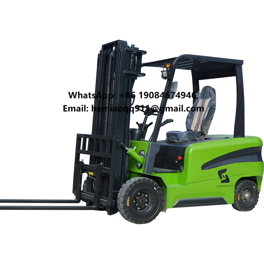 Free Shipping! Factory Electric Forklift 4 Wheel Drive Agricultural  Forklift 3 Ton 3.5 Ton  Electric Forklift